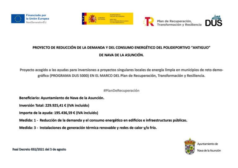 Reducción del consumo energético en el Polideportivo antiguo