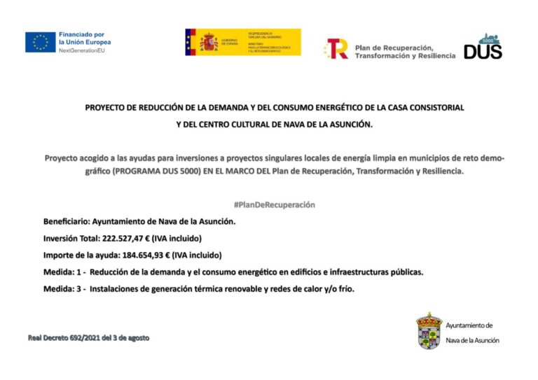 Reducción del consumo energético en el Ayuntamiento y Centro Cultural