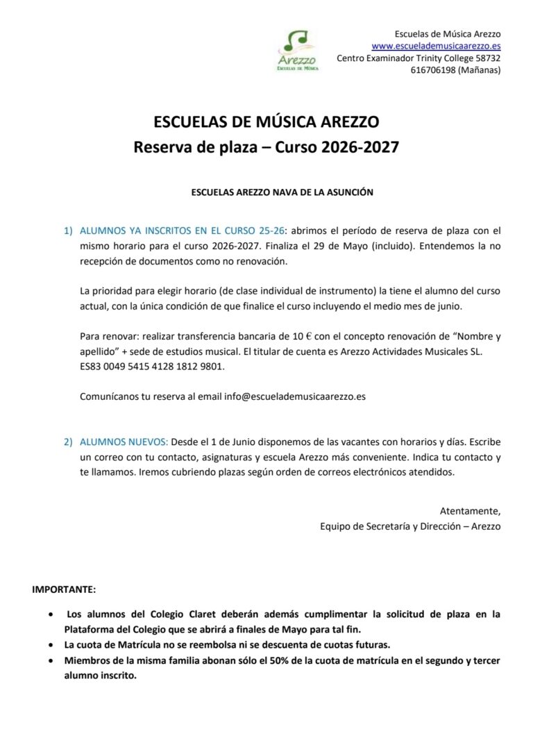 Escuela de música 26/27